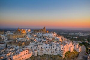 Vista panoramica su Ostuni, Puglia 
